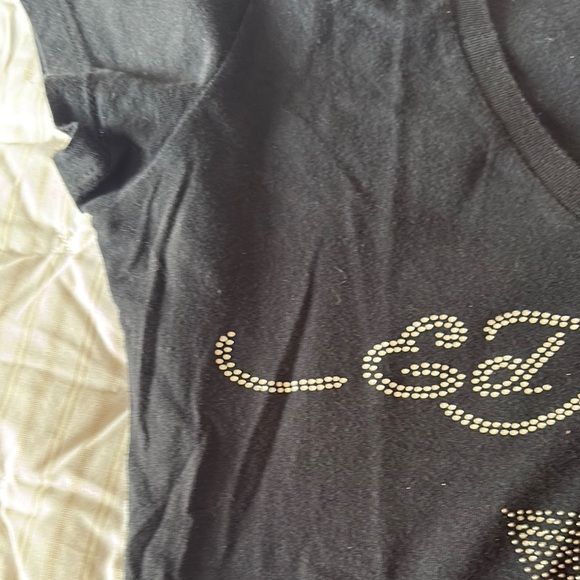 Ed Hardy Black V-Neck Women's Top - Picture 5 of 8